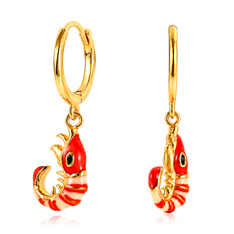 Orecchini a Stella Marina Rossi Oro