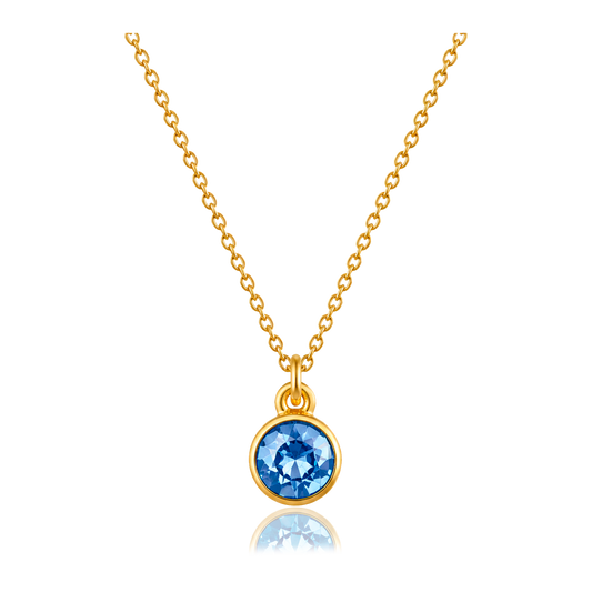 Collar Blue Dot Oro