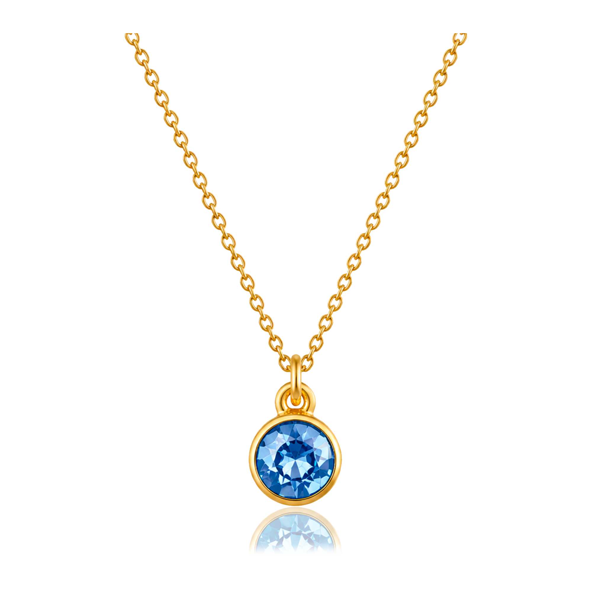 Collar Blue Dot Oro