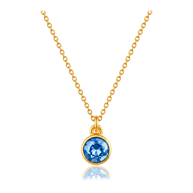 Collar Blue Dot Oro