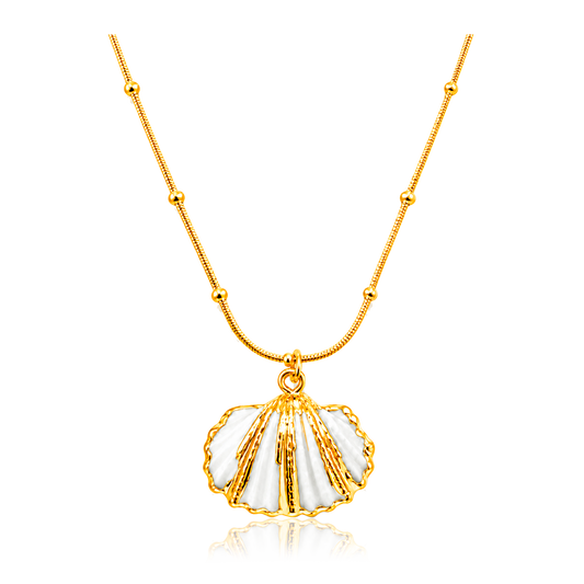 Collar Oceana Concha Natural Oro