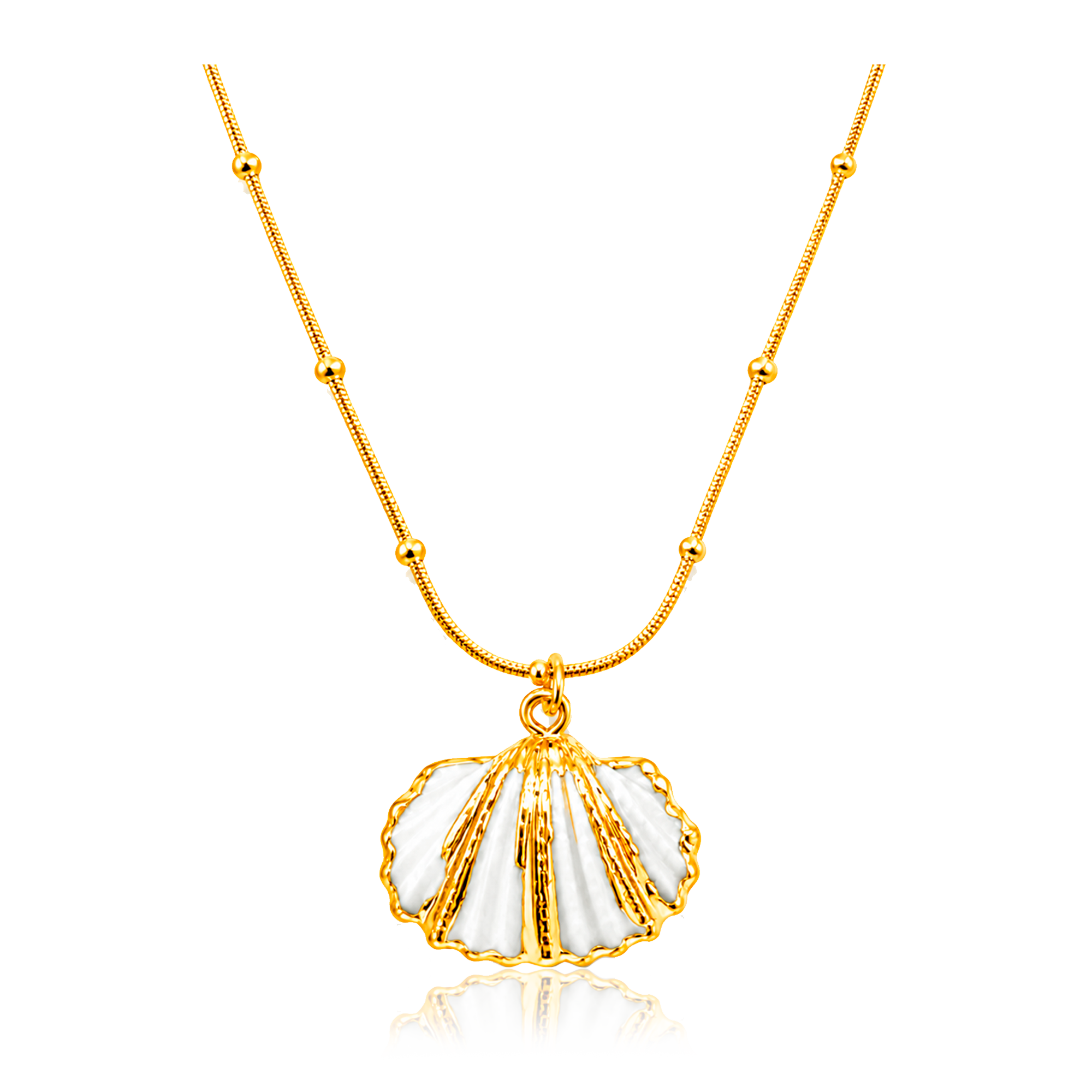 Collar Oceana Concha Natural Oro