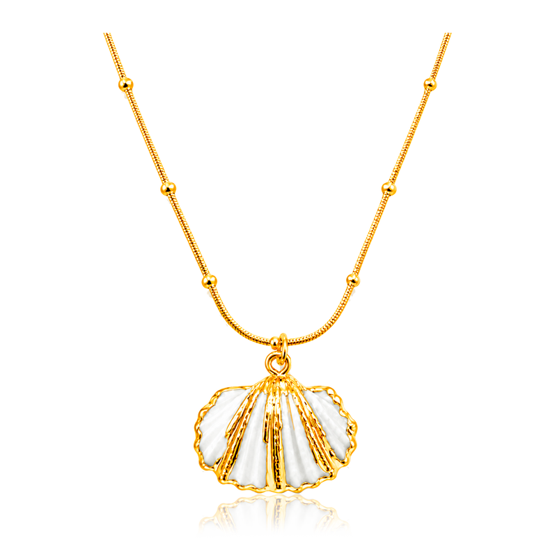 Collana Oceana Conchiglia Naturale Oro
