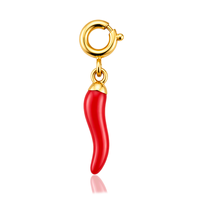 Charm Mini Guindilla Roja Oro