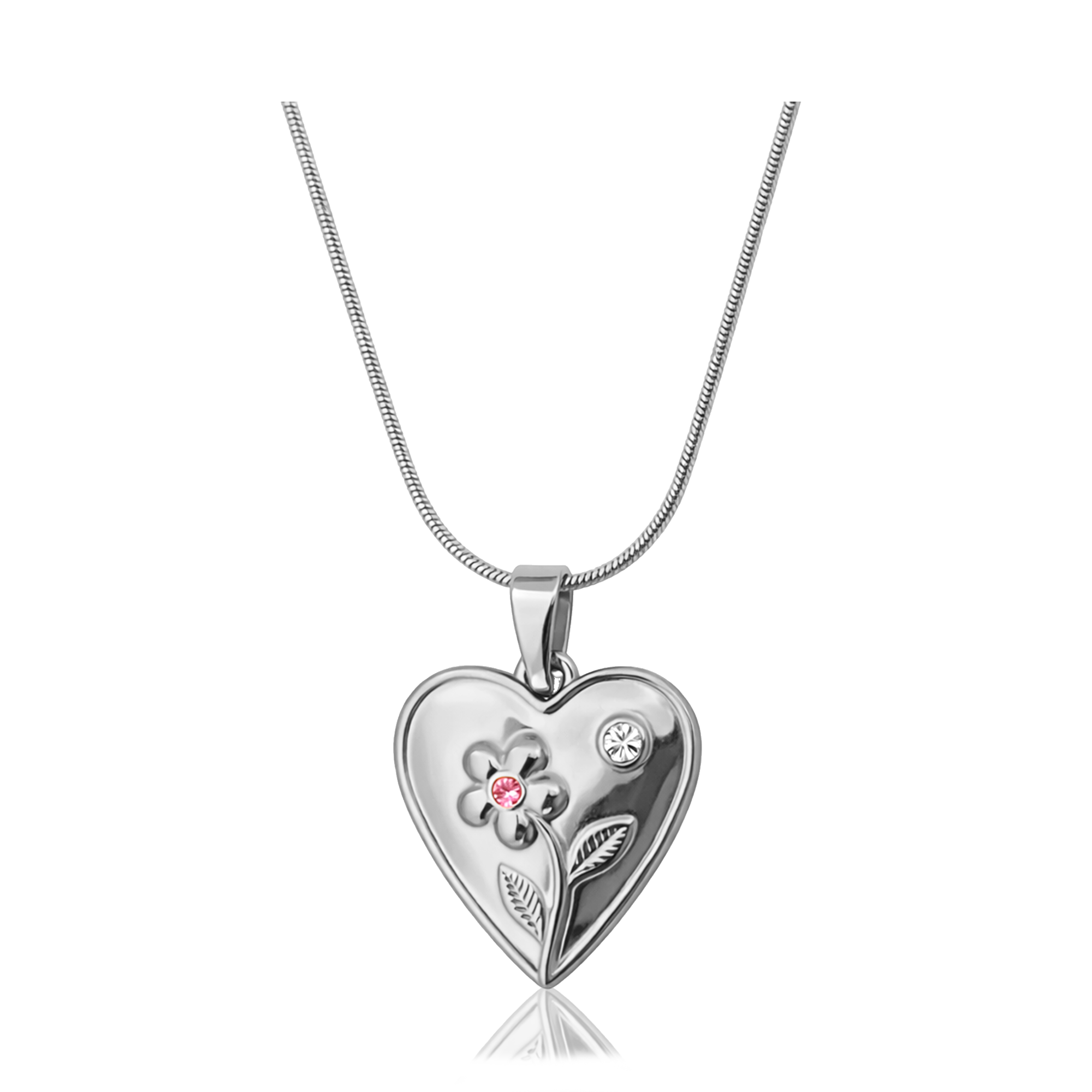 Collana Heart Bloom Argento