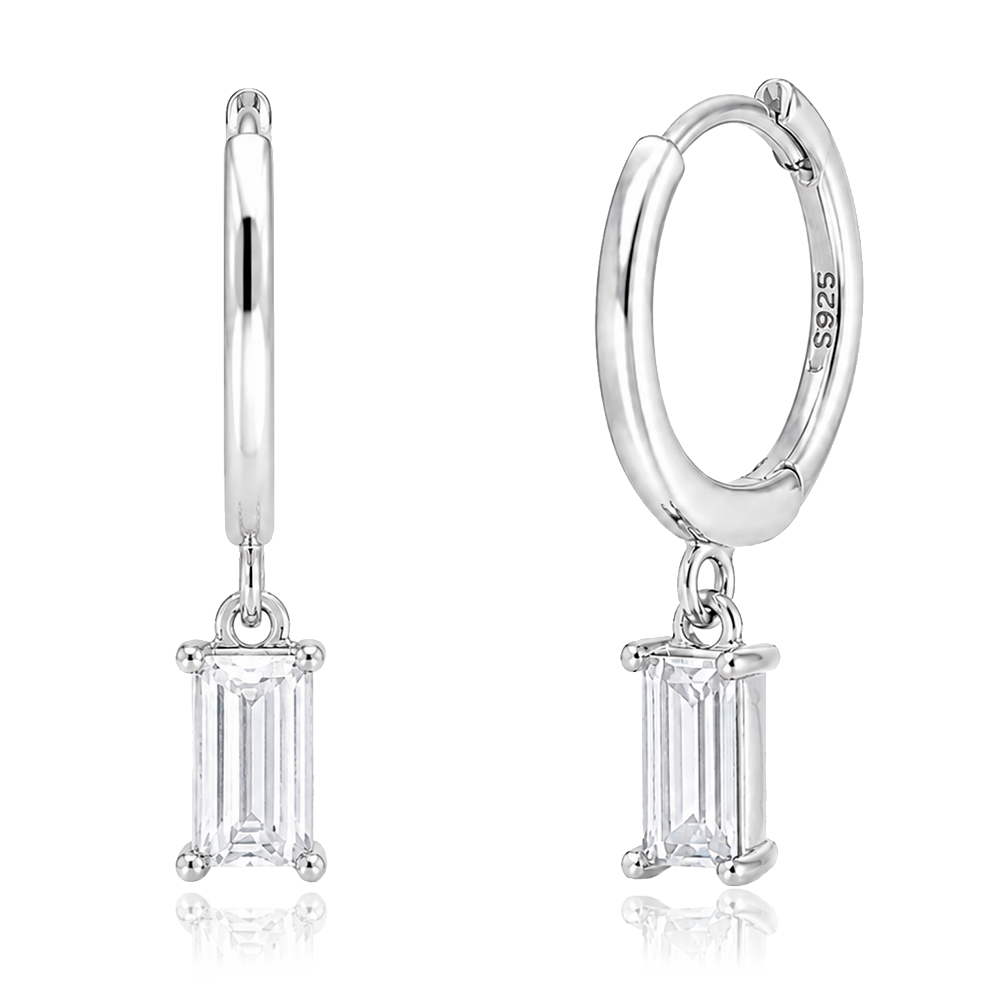 Aros Phoebe Blanco Plata