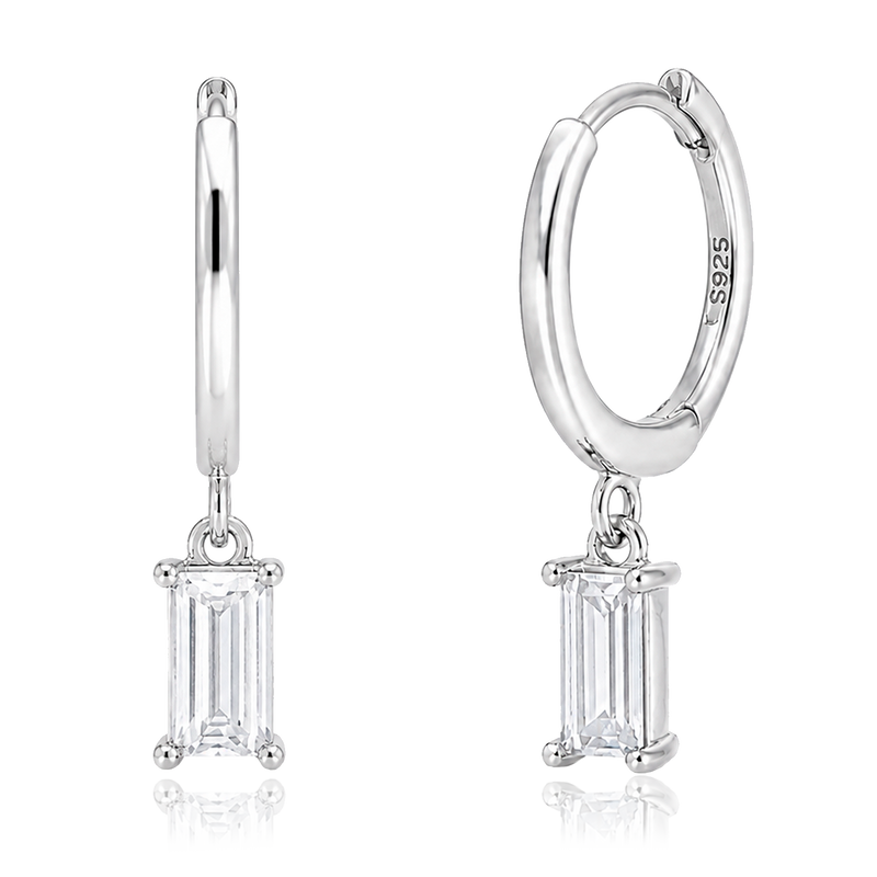 Aros Phoebe Blanco Plata