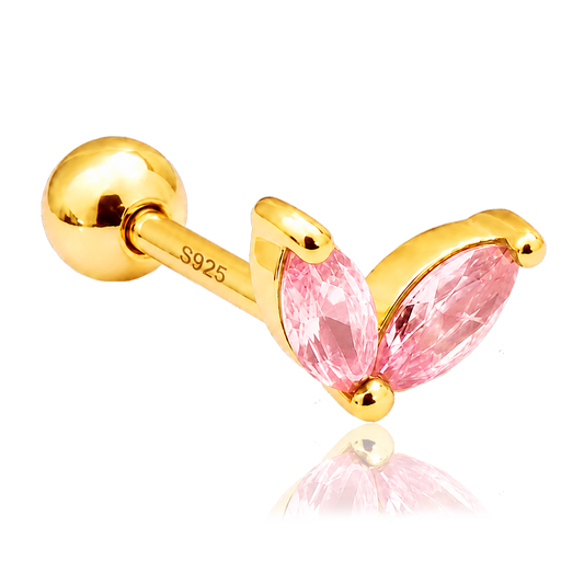 Orecchini pendenti Blossom oro rosa chiaro