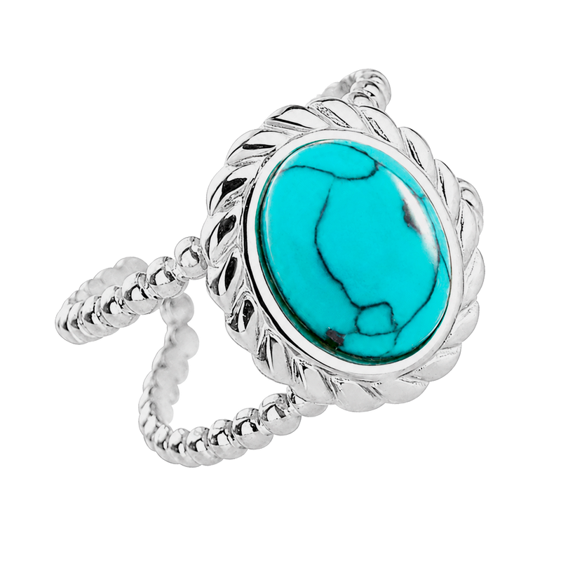 Anillo Turquesa Vintage Plata