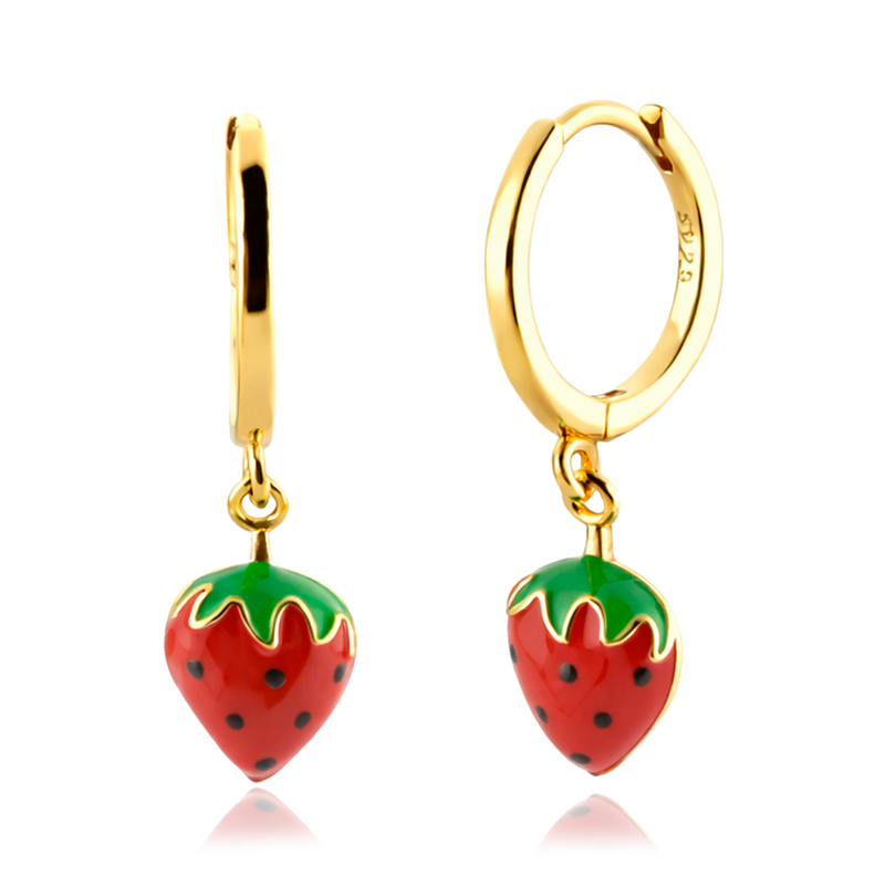 Orecchini fragola oro