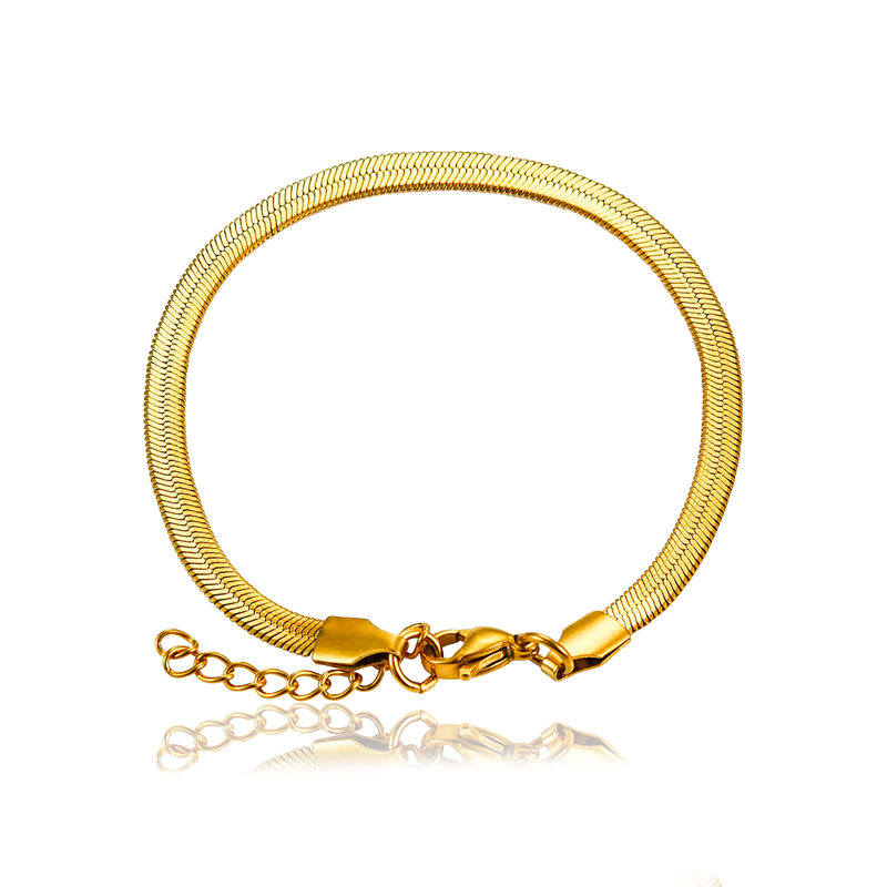 Bracciale Catena Serpente Oro - 4mm