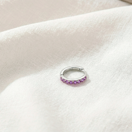 Anello Bianco Argento - 9mm