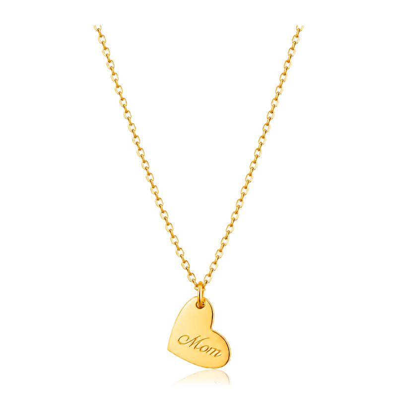Collar Heart Mom Oro