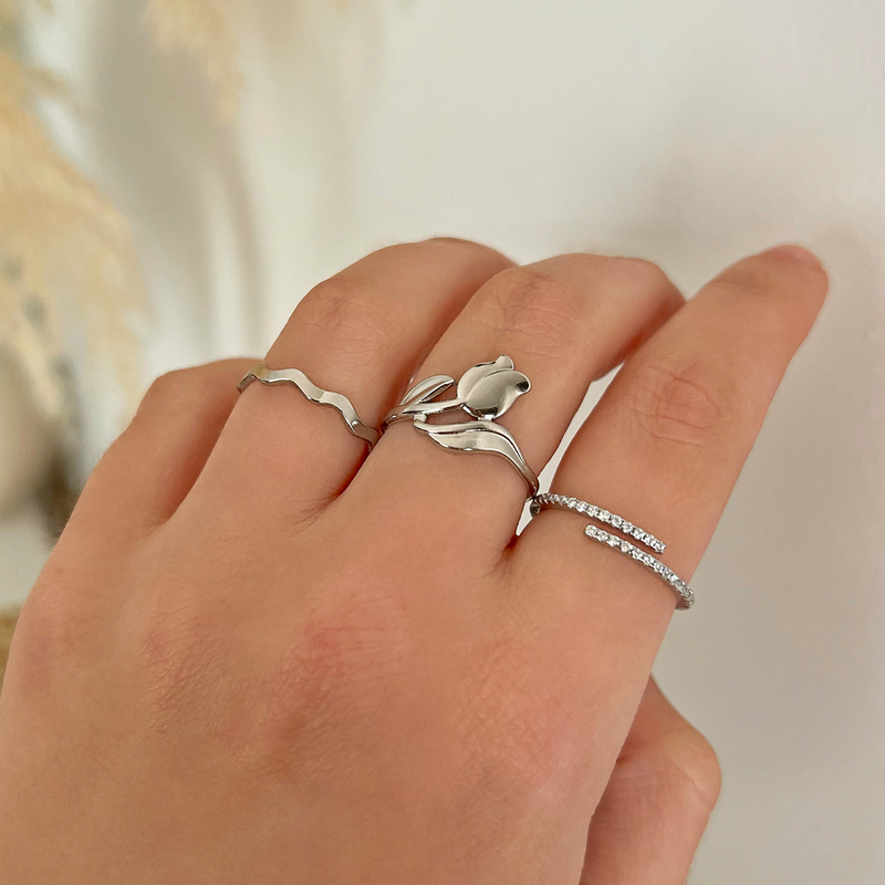 Anello Tulipano Argento