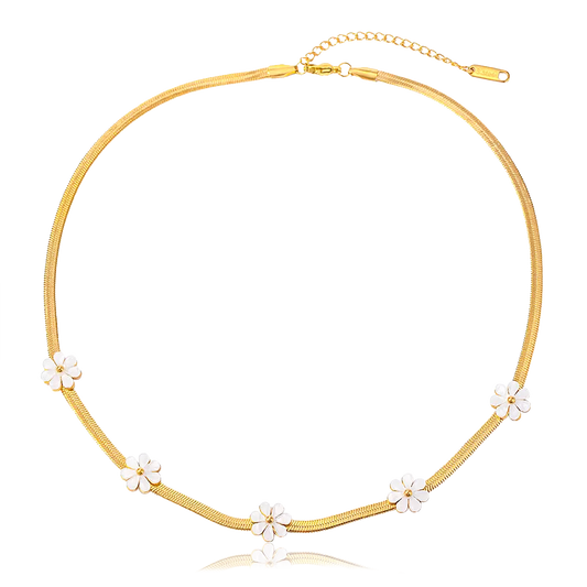 Collar Margaritas Nácar Oro