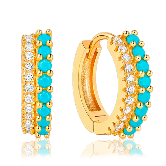 Orecchini Mava Turchese Oro