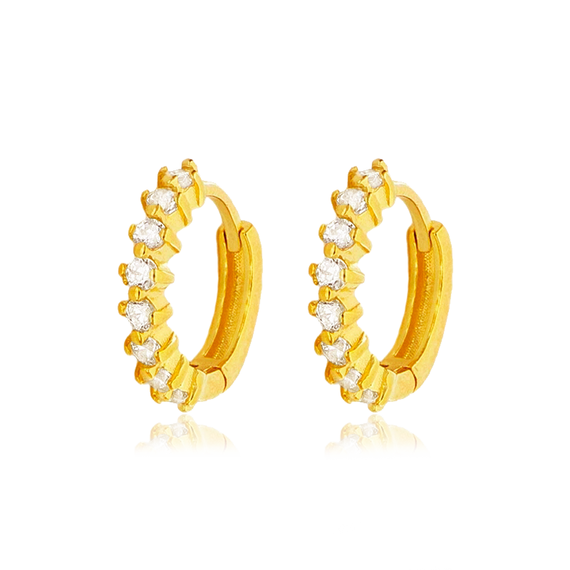 Orecchini Mini Iria Bianco Oro