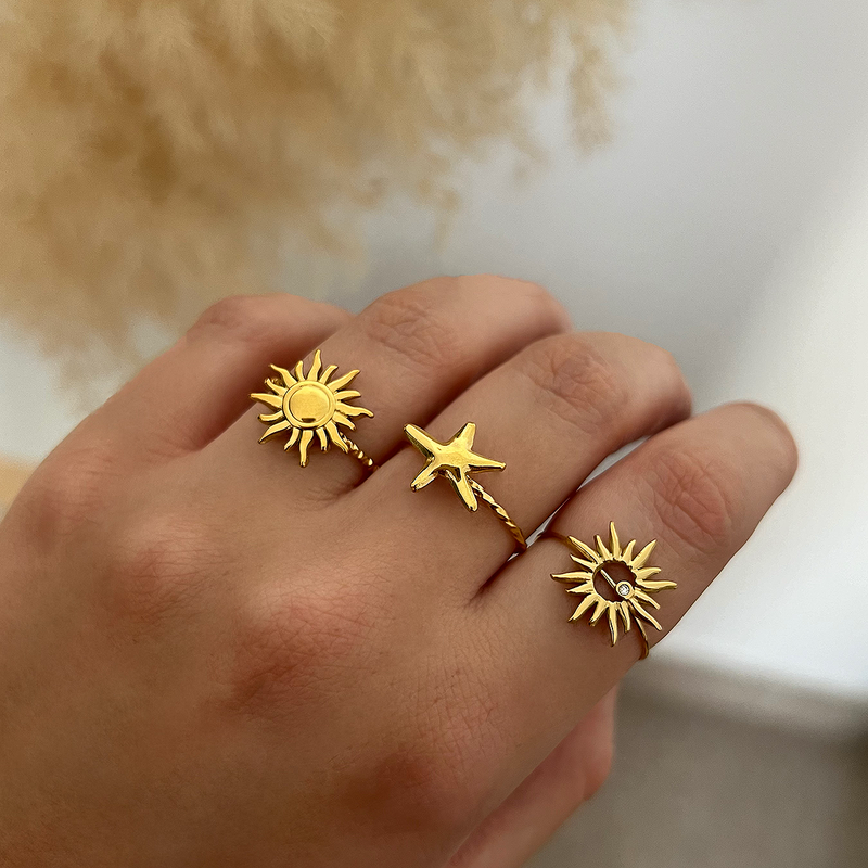 Anello Mini Sole Oro