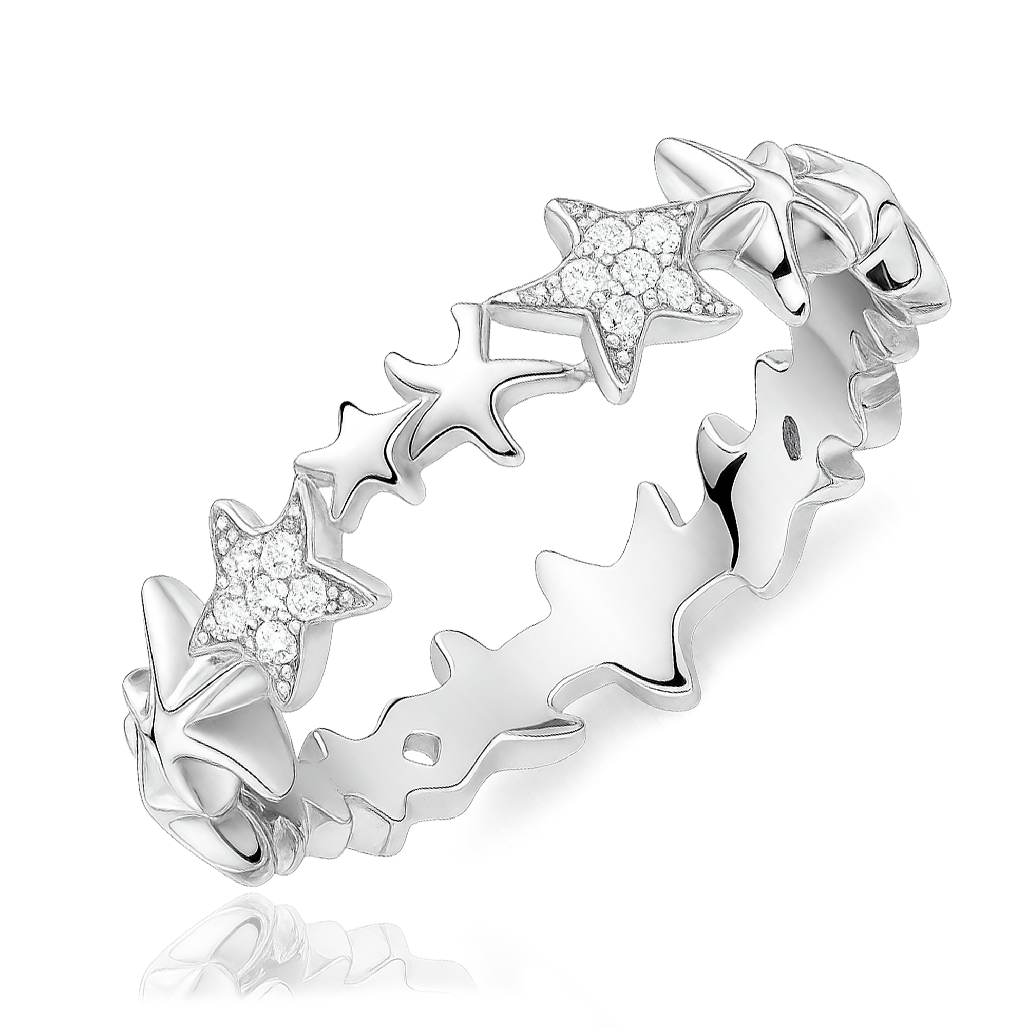 Anillo Multi Estrellas de Mar Plata