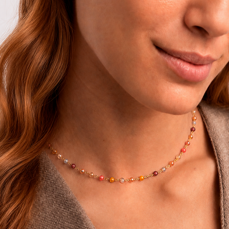 Choker Beads Sunset Oro