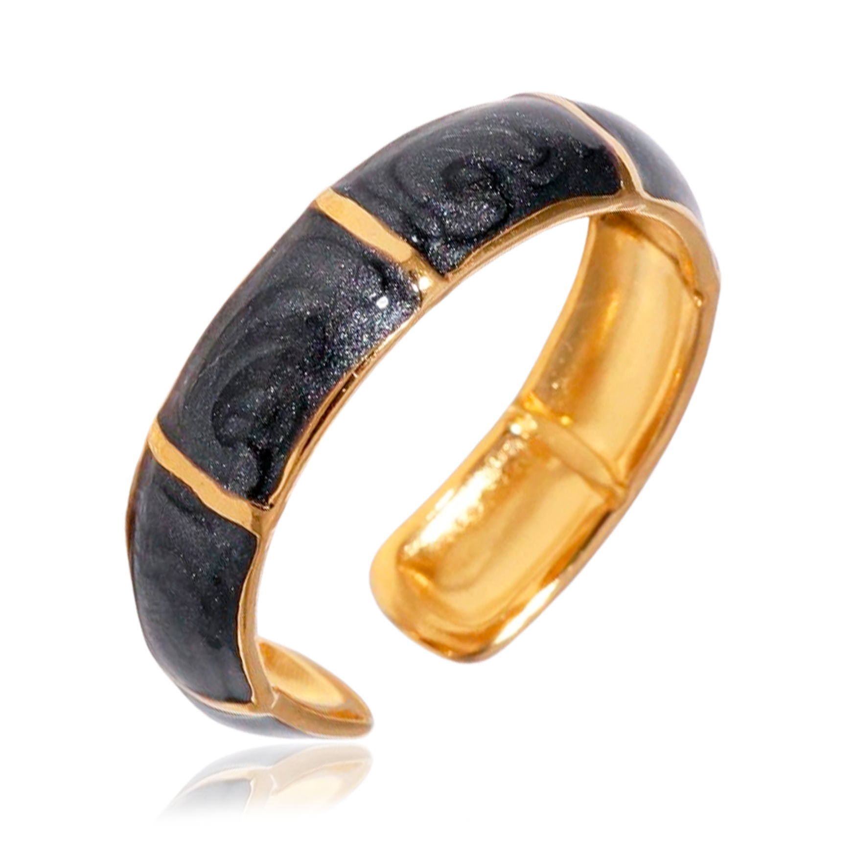 Anello Neva Nero Oro