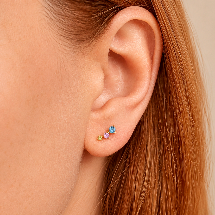 Pendientes Prisma Oro