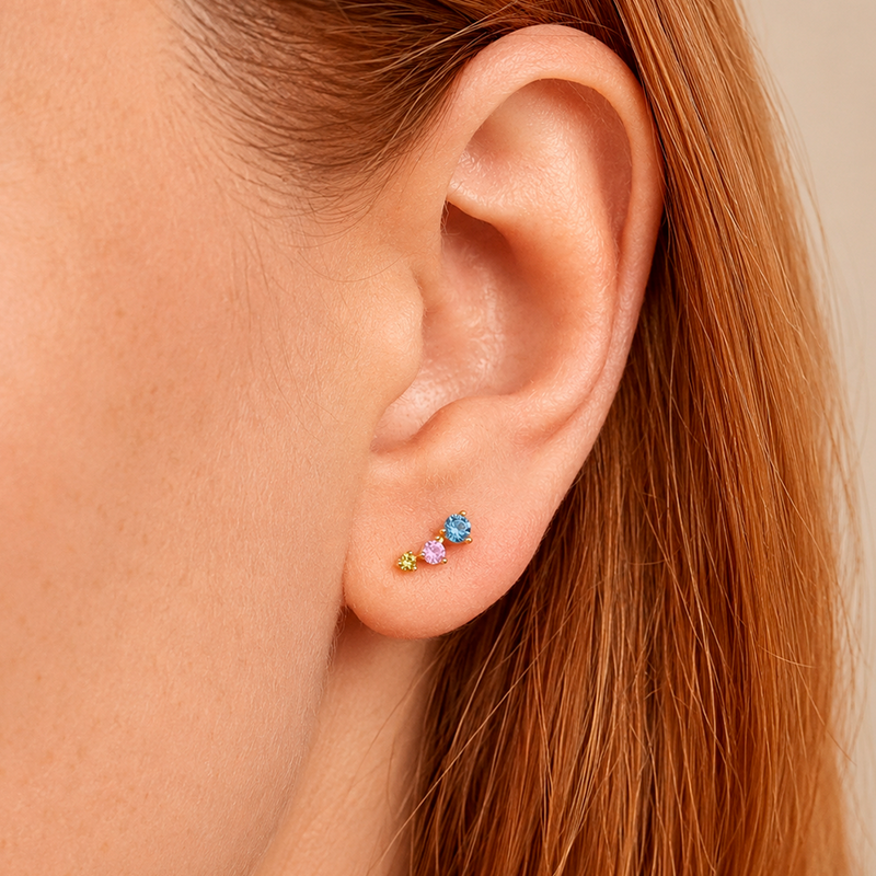 Pendientes Prisma Oro