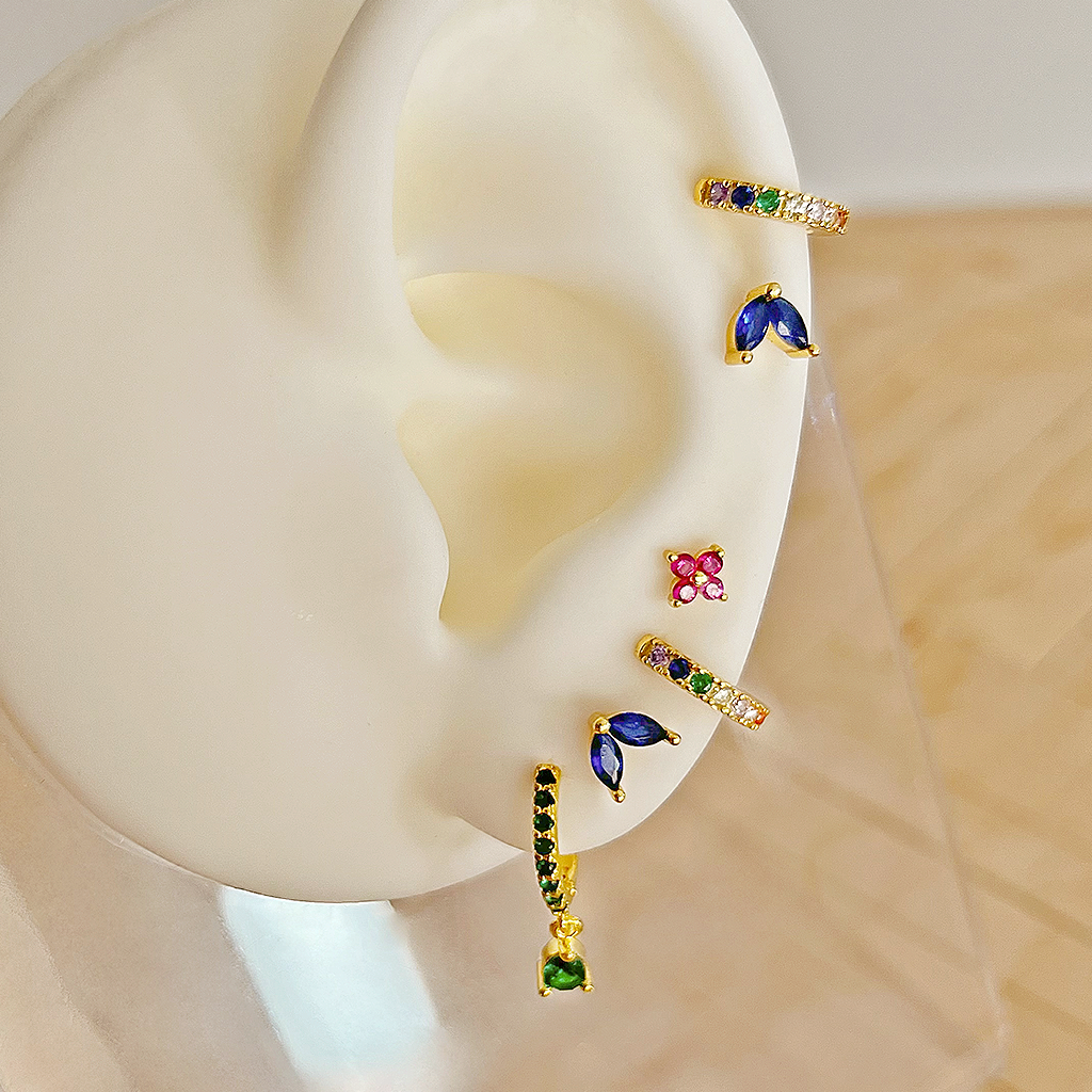 Gold Mini Rainbow Hoops - 7mm 