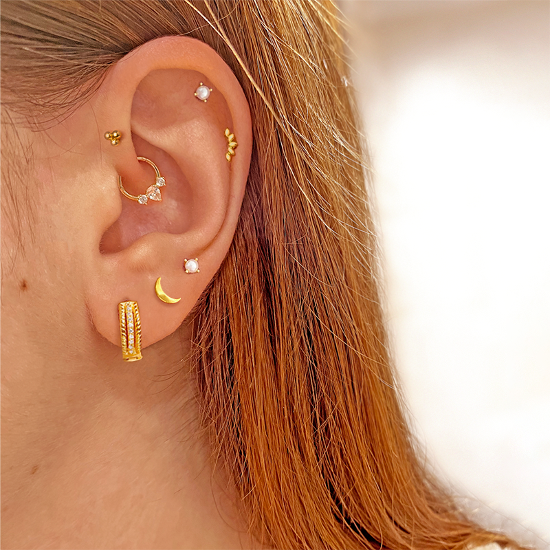 Orecchini Shiny Doppia Spirale Oro