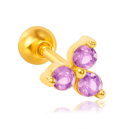 Lilac Clover Earring
