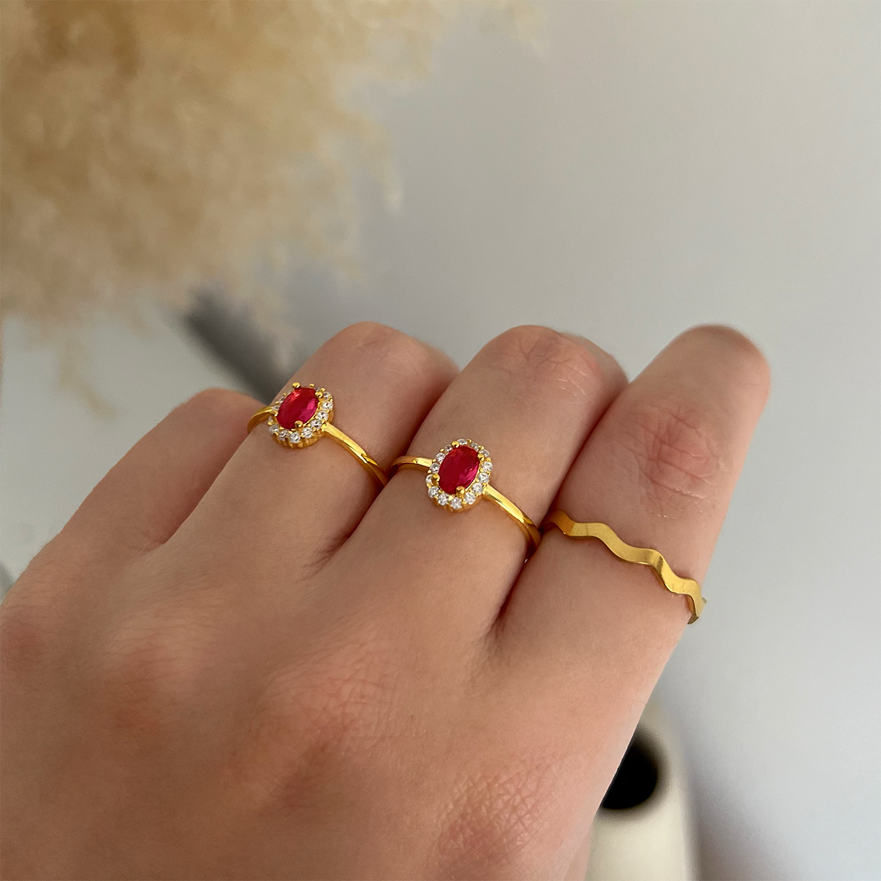 Anello Ovale Oro Rosa
