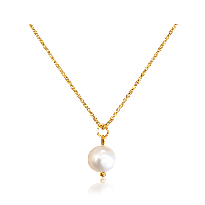 Collar Perla Natural Oro