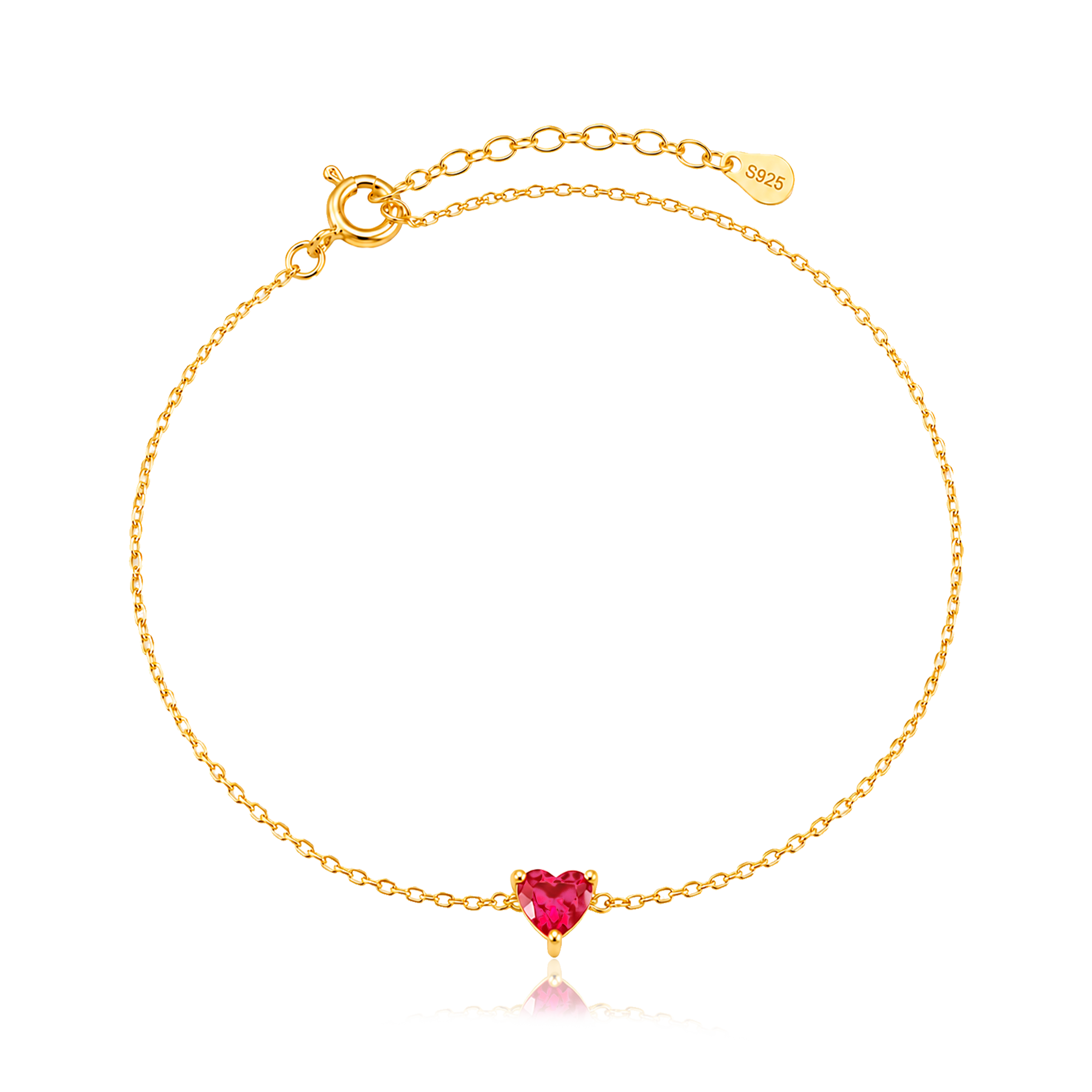 Pulsera Pink Heart Oro