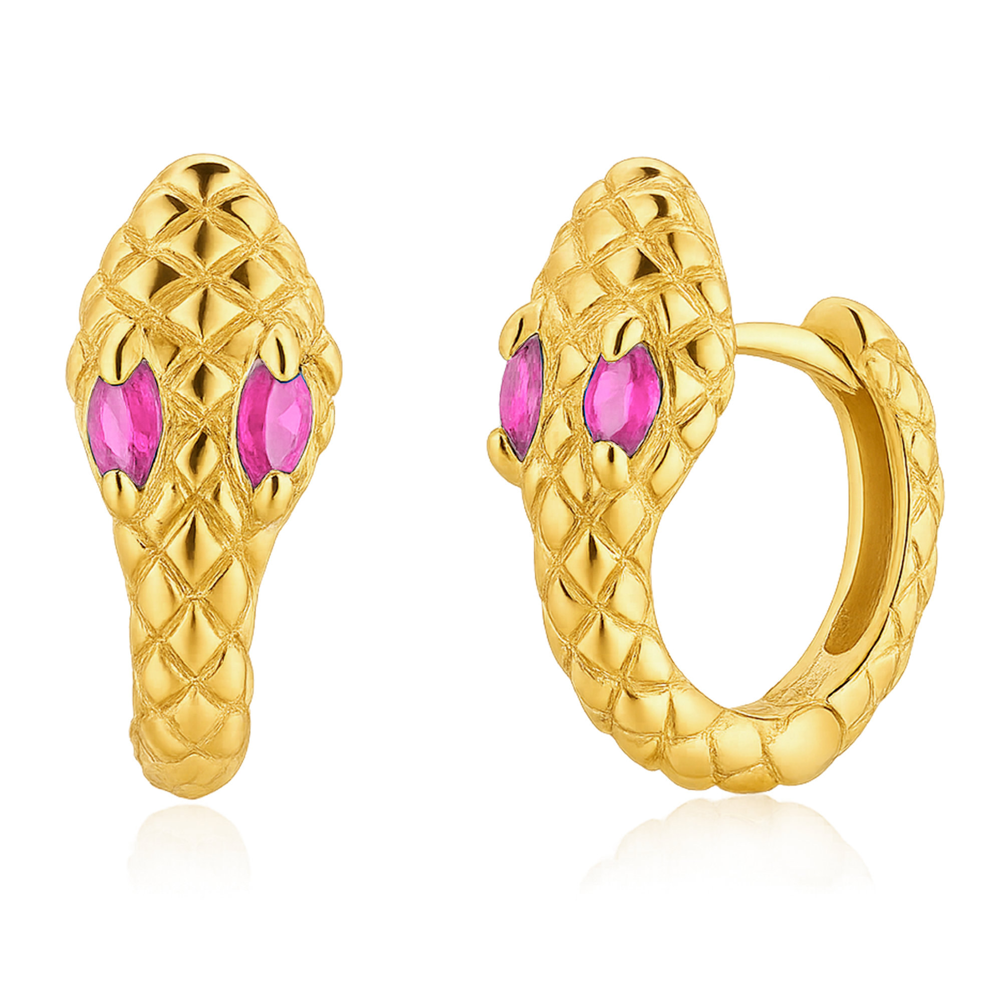 Aros Cobra Pink Oro