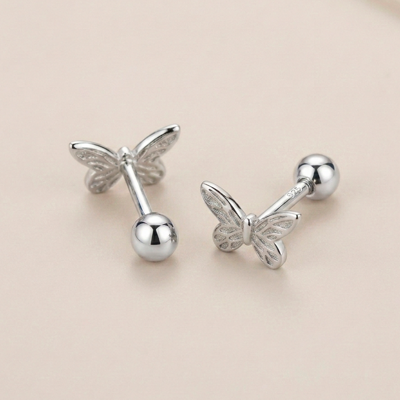 Orecchino Mini Farfalla Argento