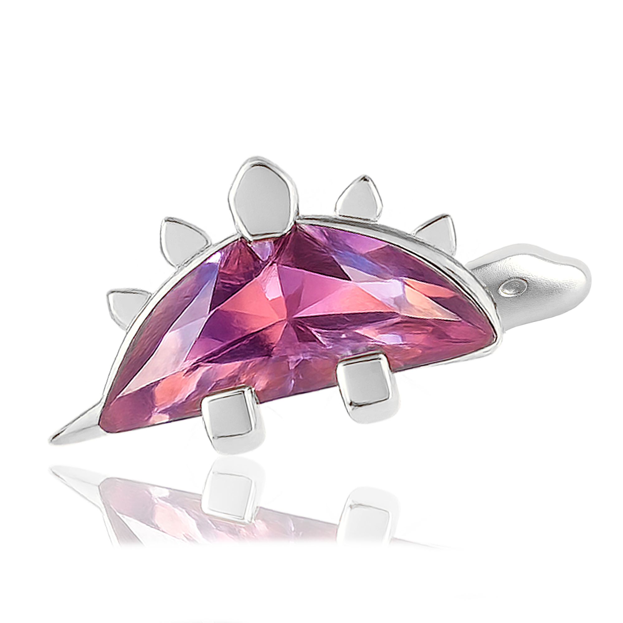 Pendiente Lilac Dino Plata