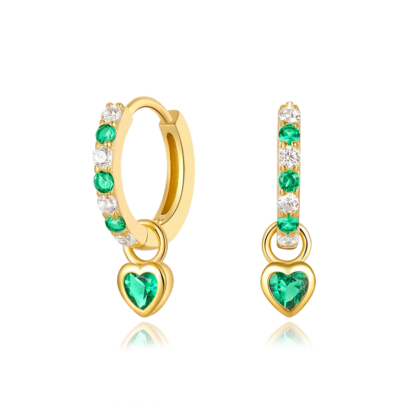 Orecchini Pop Love Verde Oro