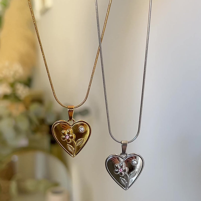 Collana Heart Bloom Oro