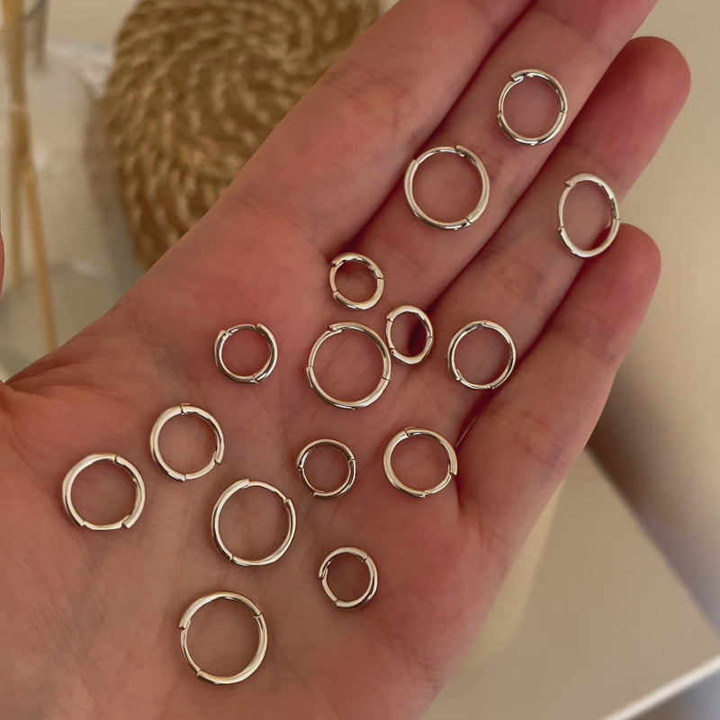 Cerchietto Mini Liscio Sottile Argento - 10mm, 8mm o 6mm