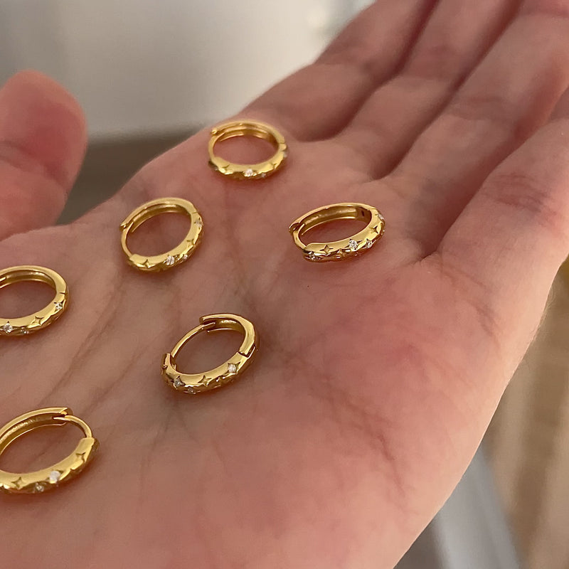Orecchini a cerchio Galaxy Oro