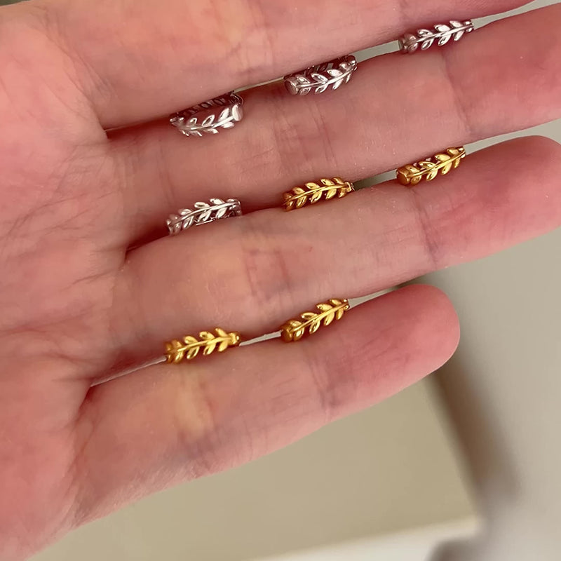 Cerchio Mini Foglie Argento