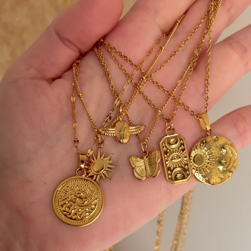 Gold Sun Necklace
