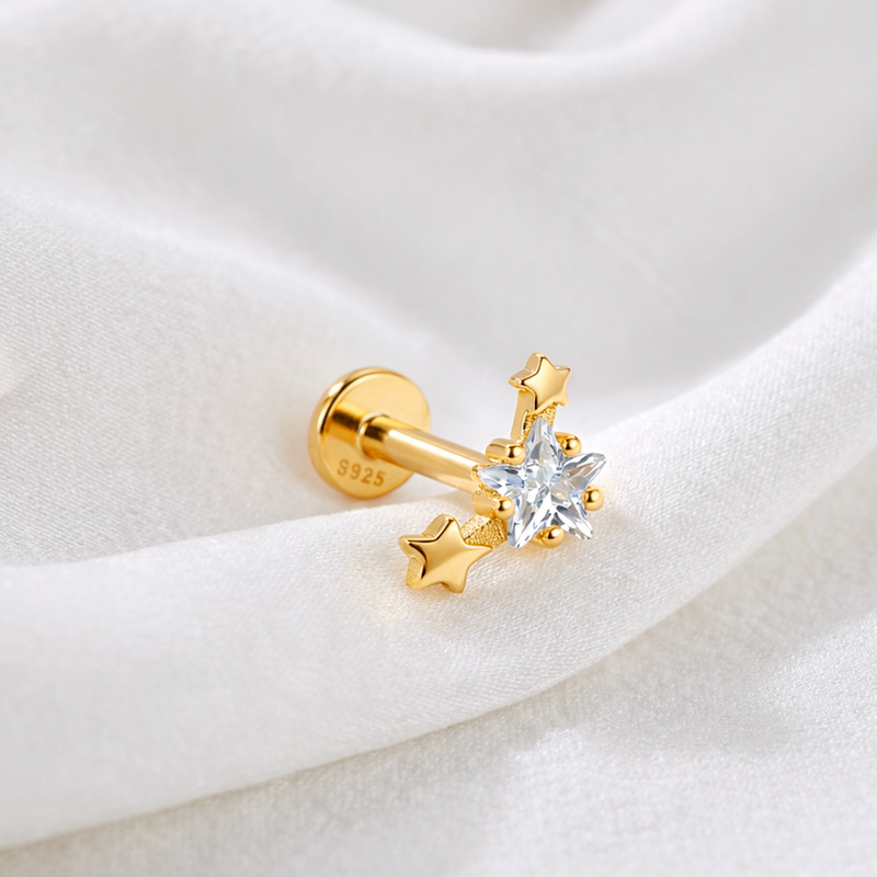 Orecchini Mini Shiny Stars Oro