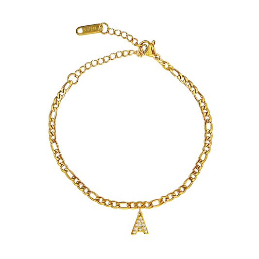Pulsera Liens Letras Personalizadas Oro - 3mm