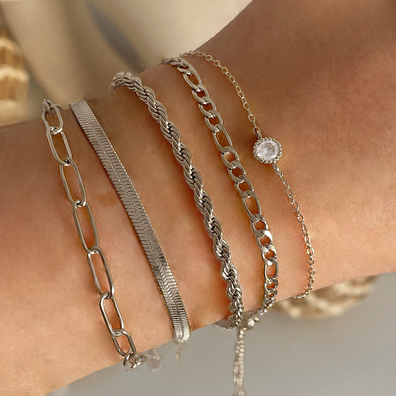 Bracciale a maglie in argento