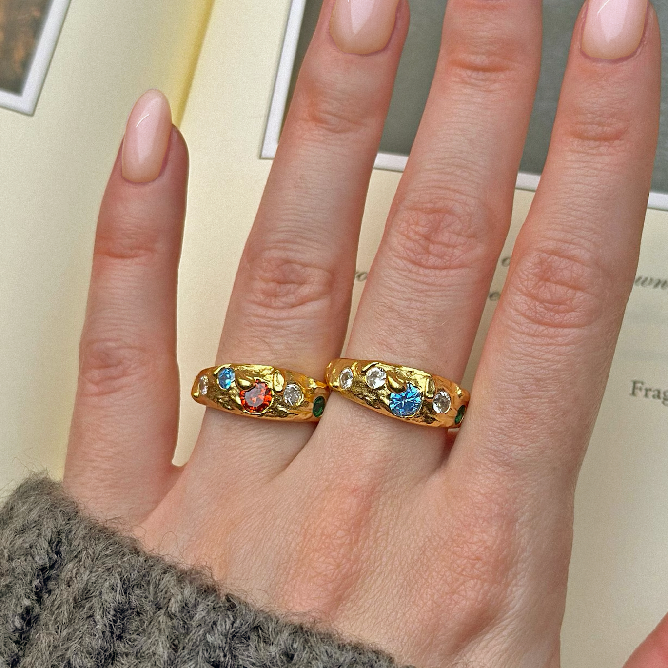 Anello Veyra Blu Oro