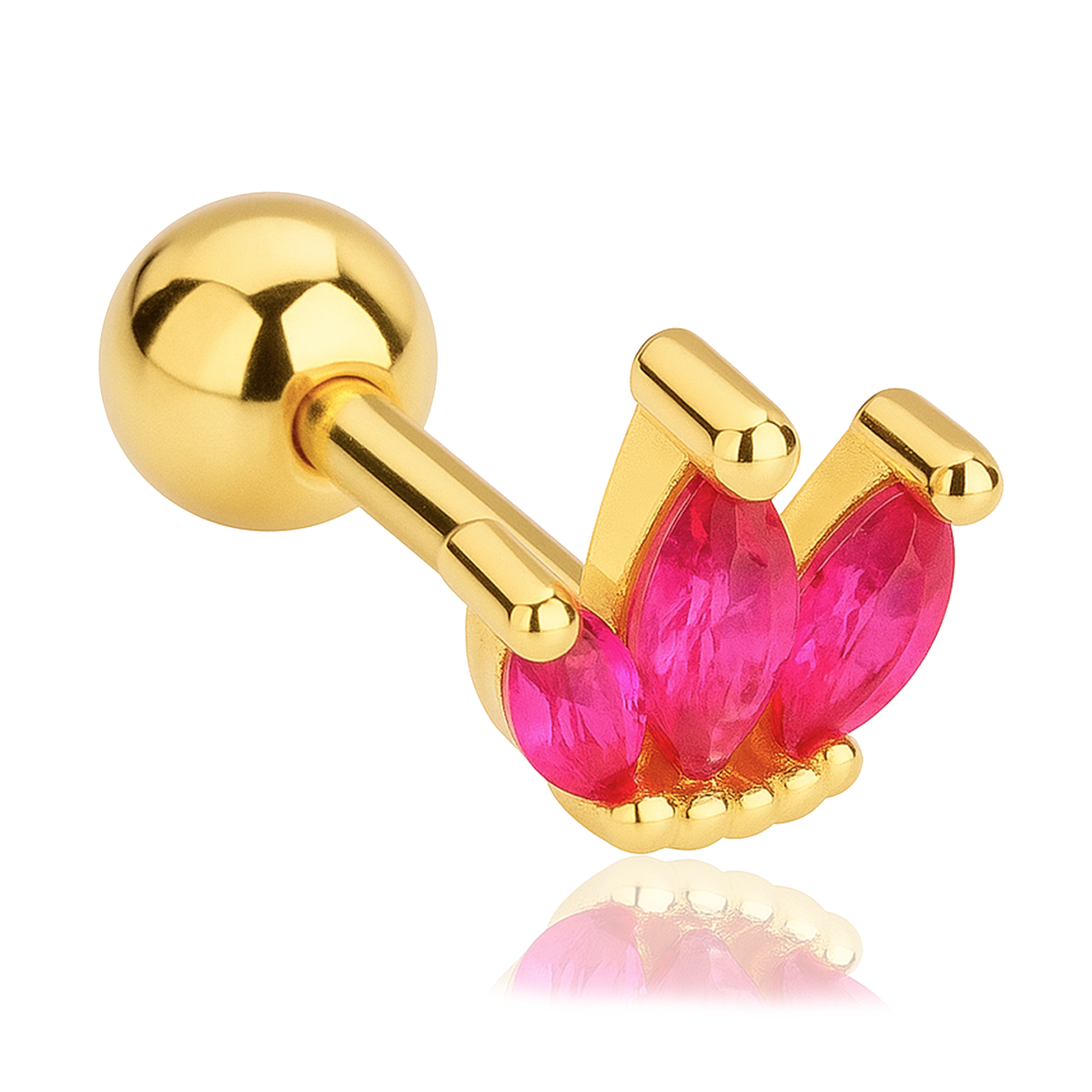 Pink Tulip Earring