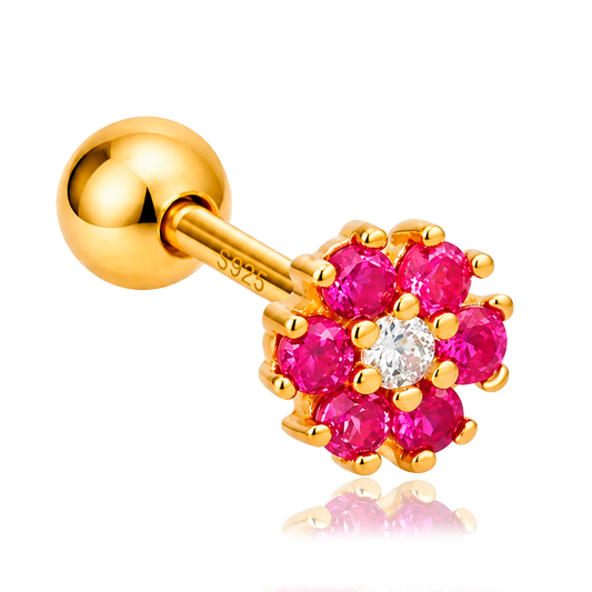 Pink Clover Earring