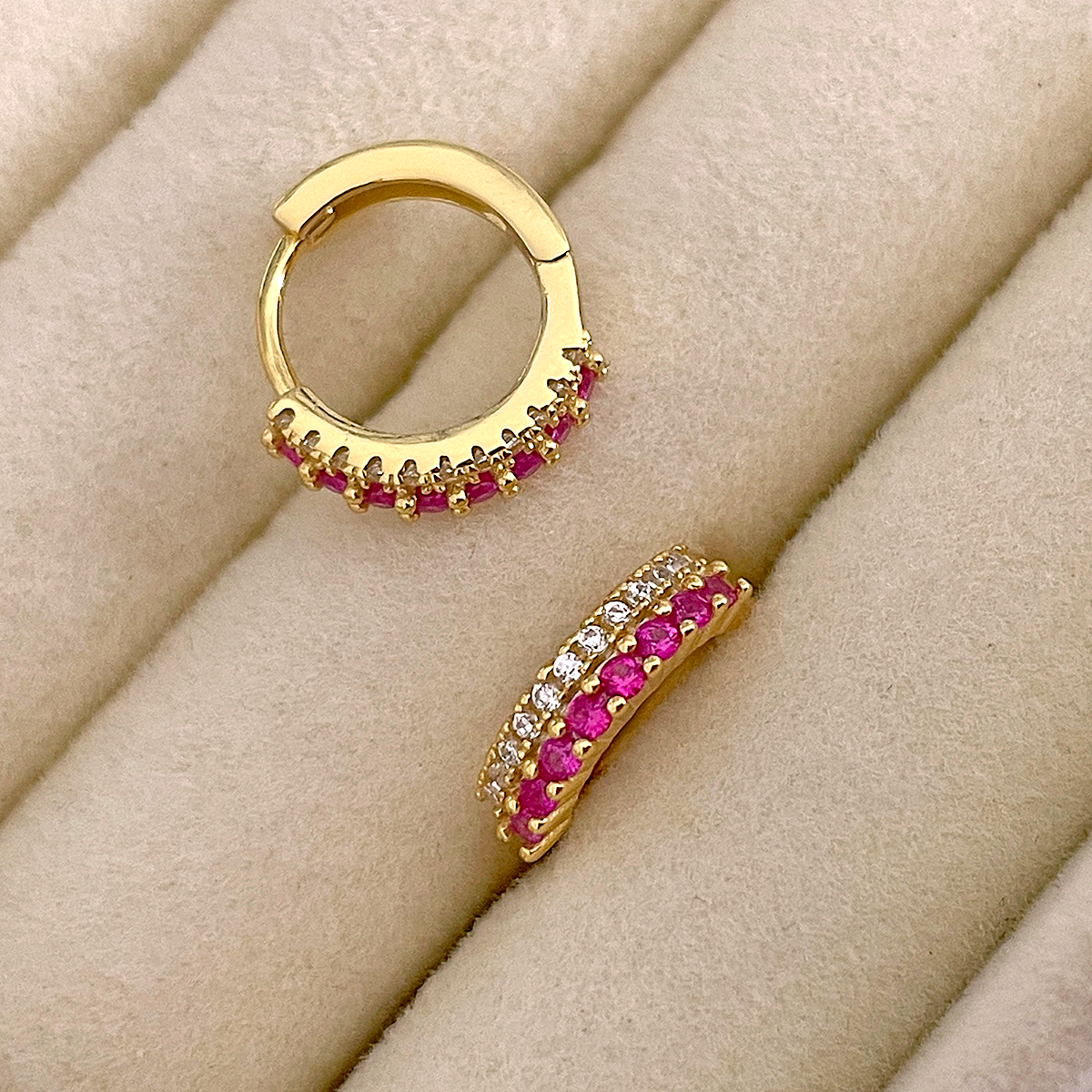 Aros Mava Rosa Oro
