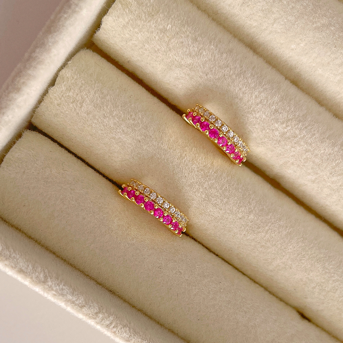 Aros Mava Rosa Oro